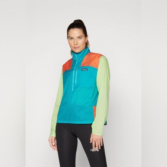 NWT Patagonia Women’s Houdini Stash 1/2 Zip Pullover Jacket Subtidal Blue size M - Picture 1 of 6